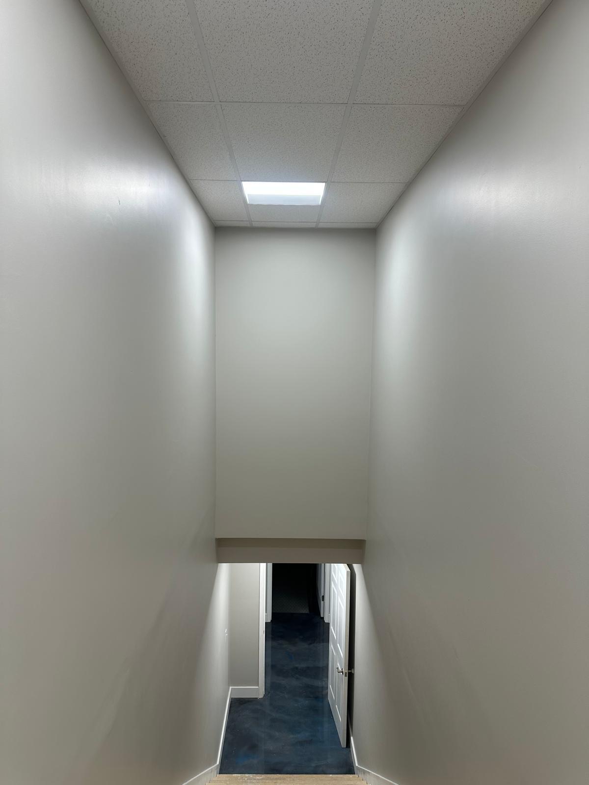 Business stairwell after renovation
